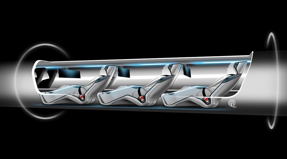 En skisse av Elon Musks Hyperloop. 