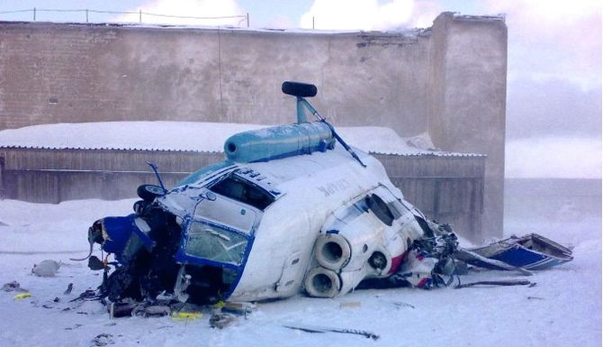 Mi-8MT-helikopteret som havarerte på Svalbard i 2008.