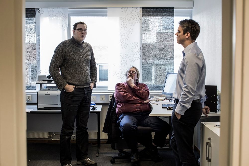 Ny tilværelse: Ole-Fredrik Apenes (t.v.) og Tor Aasen var trygdet av Nav før Lars Johansson-Kjellerød ga dem jobb som IT-konsulenter i Unicus.