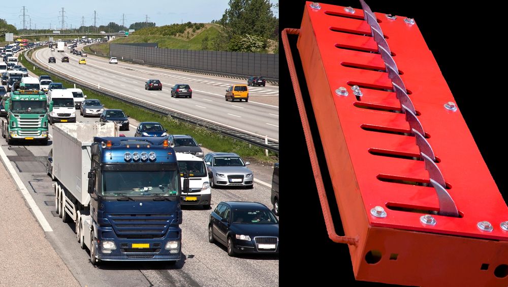  I Danmark hindrer sensorstyrte pigger bilister fra å havne i feil kjøreretning på motorveier. 