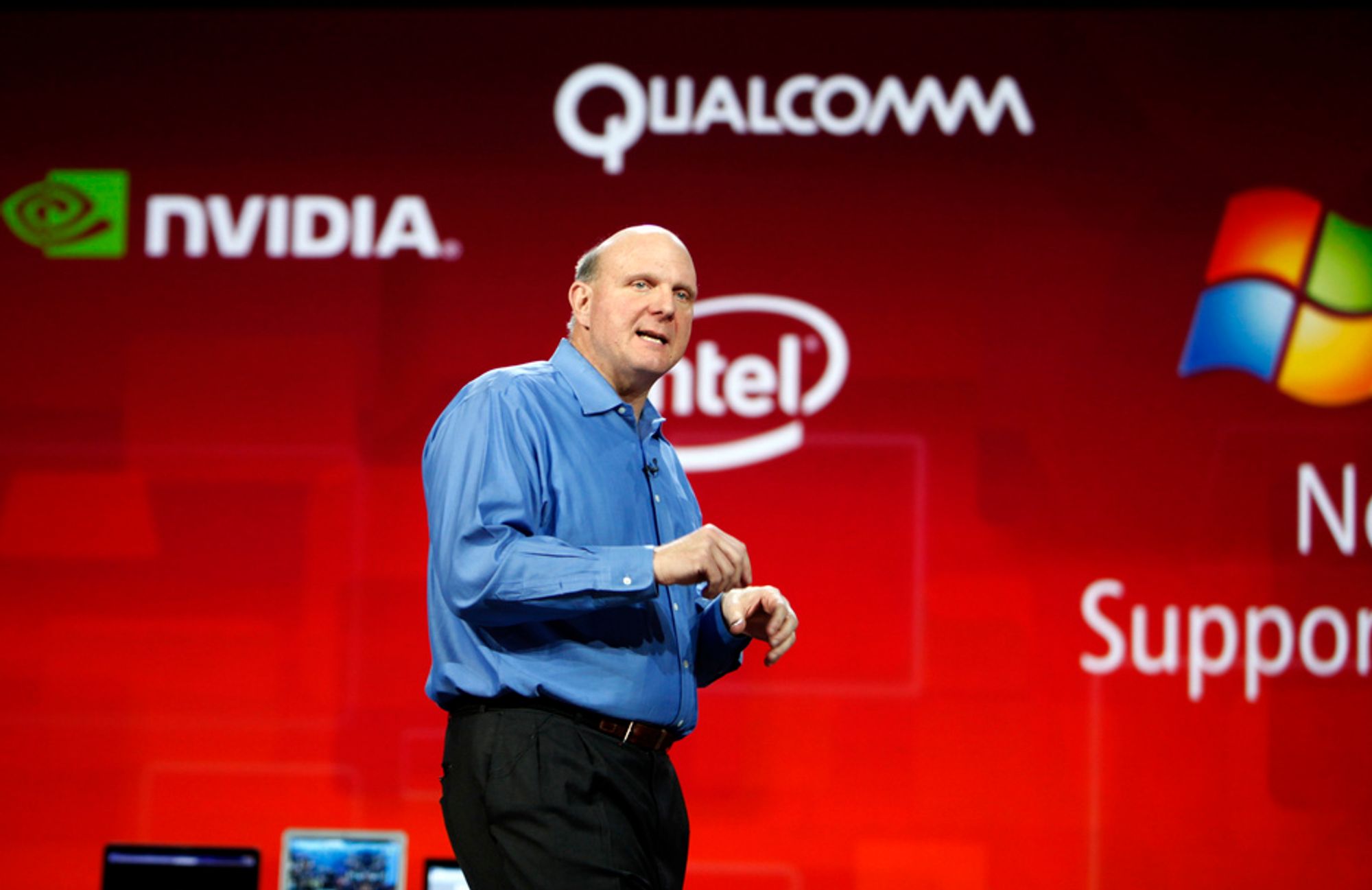 Microsoft-sjef Steve Ballmer satser kraftig på Windows på ARM-prosessorer. Det skal gi Windows på mange flere plattformer enn i dag.