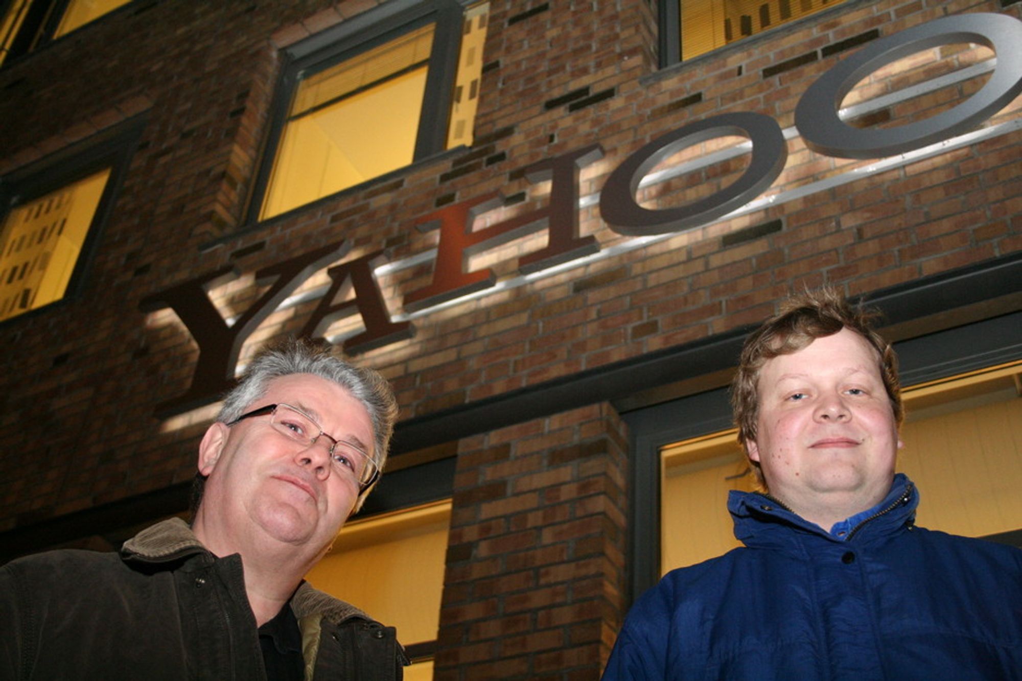 Daglig leder Harald Botnevik (t.v.) og seniorforsker (Senior Principal Software Engineer) Tor Egge, Yahoo Technologies Norway.