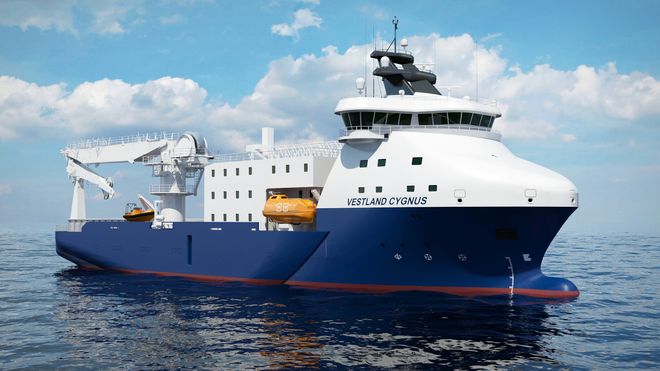 Offshoreskipet ble levert i april. Allerede nå bygges det om til vindkraftservice