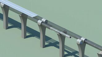 Skisse av Hyperloop-system.