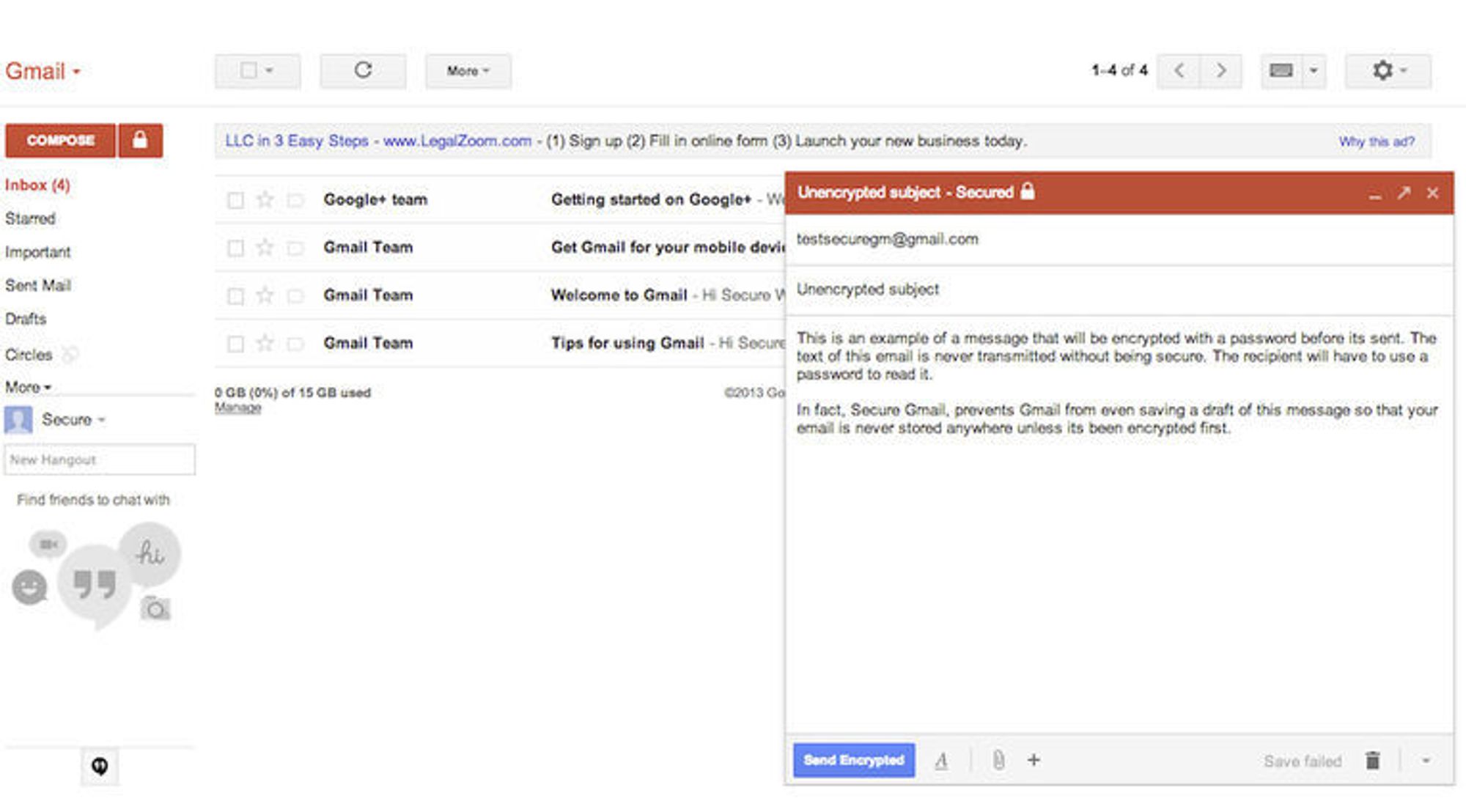 gmail e-post fra google