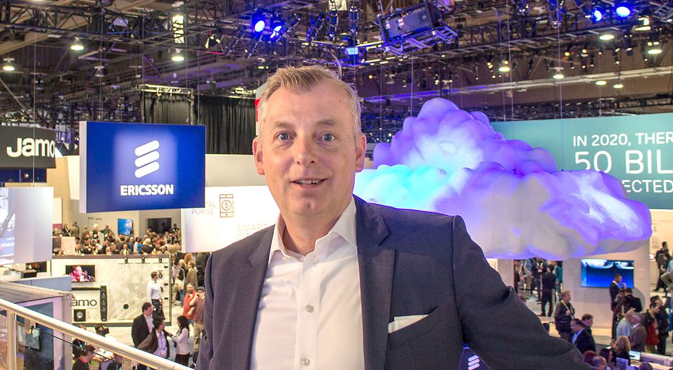 Teknisk direktør Ulf Ewaldsson i Ericsson skal samarbeide med Qualcomm og AT&amp;T om 5G-tester. Her fotografert under Mobile World Congress i februar 2016.