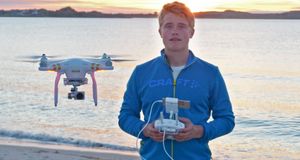 Mathias gjør kometkarriere med dronefilm