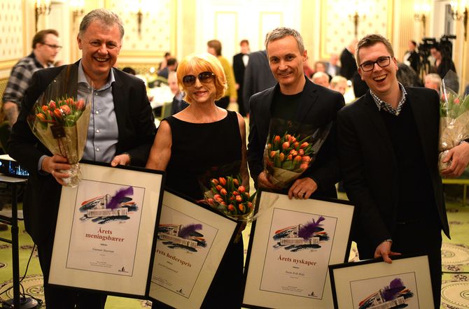 REDAKTØRPRISER: Gunnar Stavrum, Astrid Gunnestad, Svein Erik Hole og Eirik Hoff Lysholm.