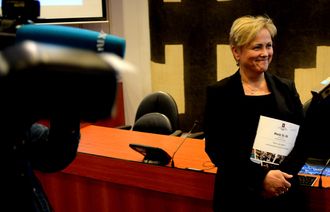 Kulturminister Thorhild Widvey - her på en pressekonferanse i juni 2015.