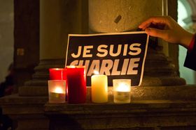En minnemarkering etter terrorangrepet mot Charlie Hebdo i 2015.