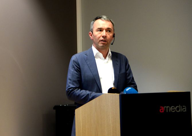 André Støylen, direktør i Sparebankstiftelsen DNB - som står bak «ideen» om en avis-stiftelse for Amedia.