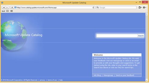 Microsoft Update Catalog krever ikke lenger Internet Explorer