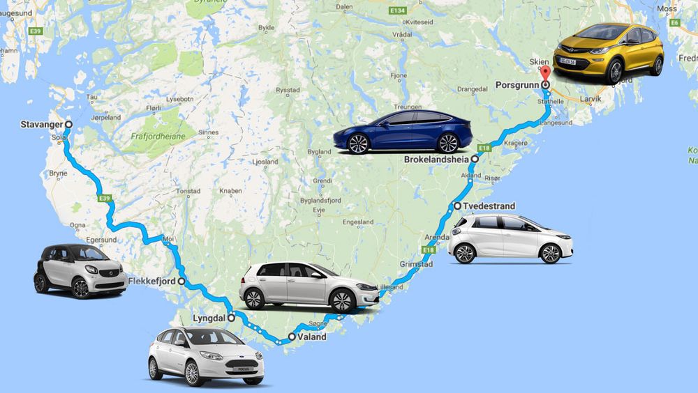 Neste år trenger du ikke å kjøpe en Tesla for å kjøre langt Så langt kjører elbilene med 30 minutters lading