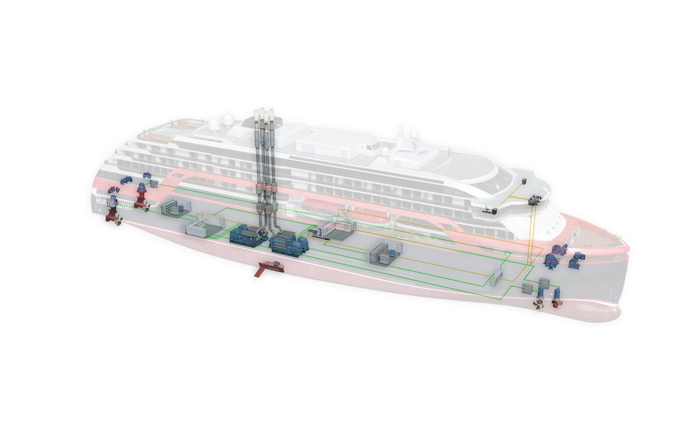 Rolls-Royce har omfattende leveranser til MS Roald Amundsen og MS Fridtjof Nansen. Blant annet: fire hovedmotorer, batterisystem, framdriftssystem, tunnelthrustere, stabilisatorer, DP, automasjonssystem, tavler og integrert broløsning.