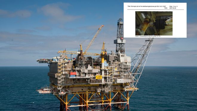 Trøbbel på Statoils Heimdal: Betydelige rustproblemer, og manglende brannbeskyttelse