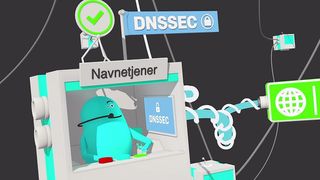 Illustrasjon som beskriver hvordan DNSSEC kan bidra til bedre DNS-sikkerhet.