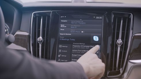 Volvos nye 90-serie får Skype integrert i dashbordet