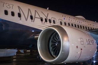 Boeing 737 Max leveres med CFMs nye Leap 1B-motorer. Viftediameteren har økt med 20 cm sammenlignet med CFM56.
