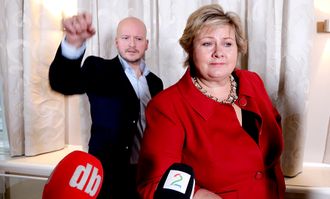 Tidligere statssekretær og spinndoktor Sigbjørn Aanes til statsminister Erna Solberg (H).