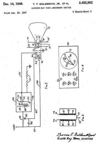 Bilde av første patent på et "dataspill".