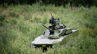 Oppgradert CV90 stormpanservogn på Setermoen.