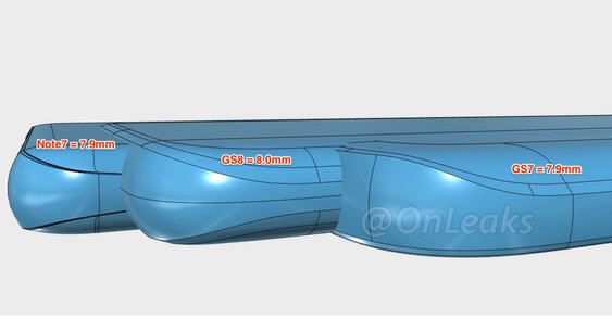 According to these digital floor plans to the Galaxy S8 will be a little thicker than the S7.