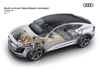 E-tron Sportback har to motorer bak og én foran.
