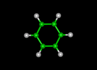 Benzen er en organisk forbindelse. Molekylet består av en ring med seks karbonatomer som hver har ett hydrogenatom bundet til seg.