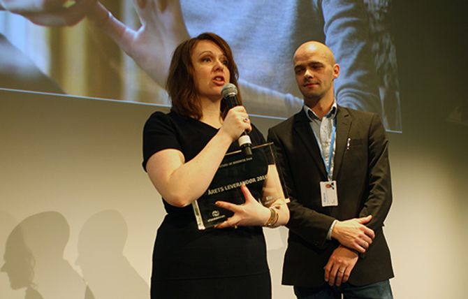 Klarna ble kåret til Årets leverandør. Anna Borg og Erik Kulterud mottok prisen.