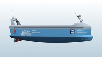 Yara Birkeland designes slik at det ikke behøver ballastvann for stabilitet når den seiler uten eller med lite last. Batterier lavt i skroget gir stabilitet.