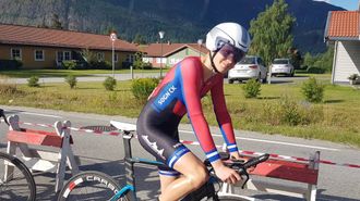FORNØYGD: Eirik er fornøygd med tempsykkelen.