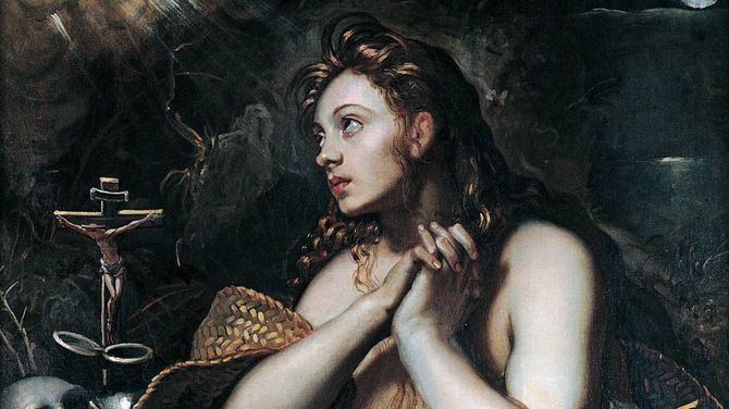 BLANDING: Maria Magdalena er blanda saman med namnesystera Maria frå Betania, systera til Lasarus. Her ser ein Maria Magdalena på eit måleri frå Musei Capitolini i Roma.