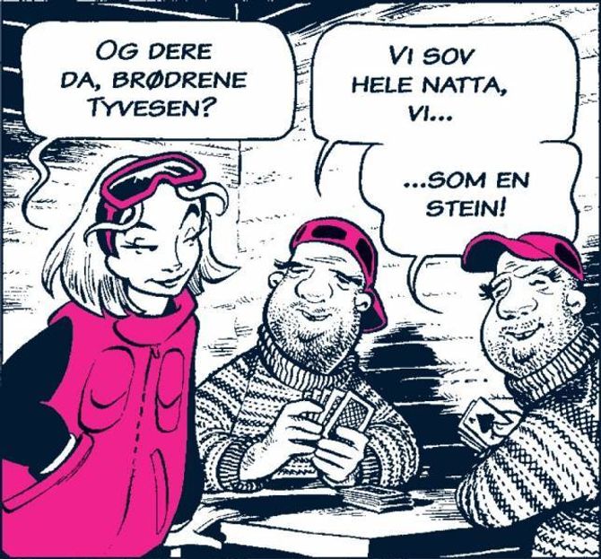 FØRSTE TEIKNESERIE: Tine satsar no på teikneseriekrim framfor noveller. Arild Midthun teikna også den aller første, som kom i 2008. Her var DetekTINE helten.