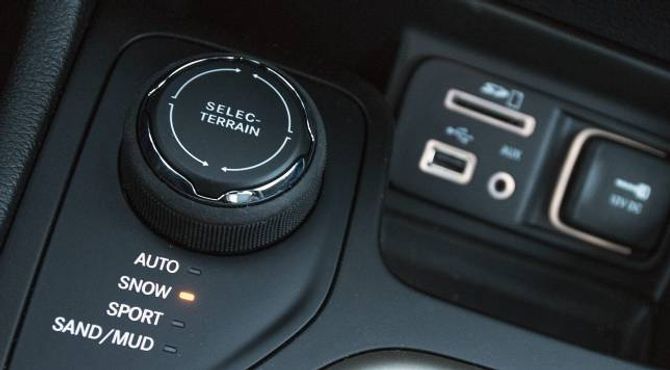 JEEP: Ulike program styrer ytinga til firehjulstrekket.