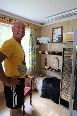 EIGE HJØRNE: Svigerfar til Haugen, Ottar Sprakehaug, har eit eige hjørne i Kong Sverres Hus.