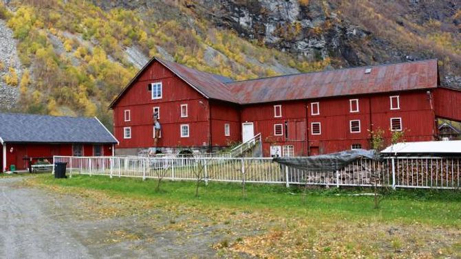 OPPUSSINGSOBJEKT: Stallen på Svalheim må pussast opp, og planen er å fylla garden med dyr etter kvart.