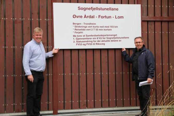 VIL HA KVU: Det neste målet i prosessen mot å få realisert Sognefjellstunnelane er å få utarbeida ein KVU.