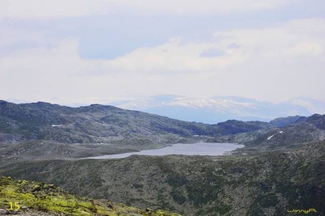 Utsikt nordover mot Jervvatnet.