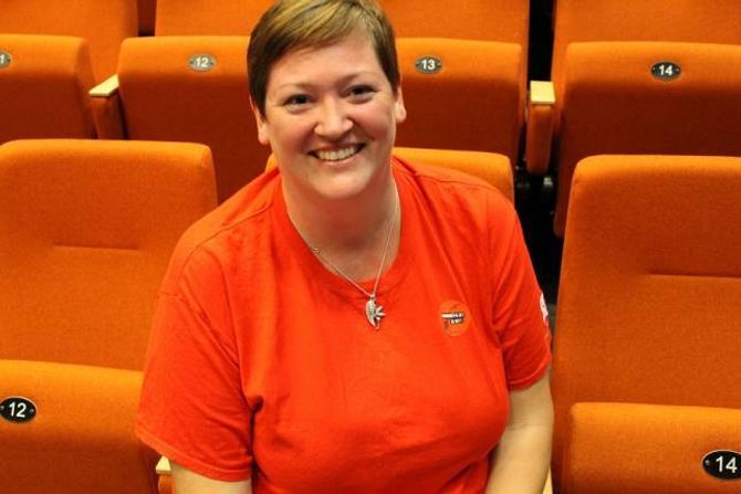 LEIAR I FAGFORBUNDET: Hege Therese Olsen tykkjer "Den røde tråden" er ei fantastisk framsyning som synleggjer verdigrunnlaget i arbeidarrørsla