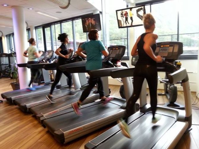AKTIVE MEDLEMER: I dag er det litt over 500 personar som er medlemer i Årdal Gym. Her bilete frå i går