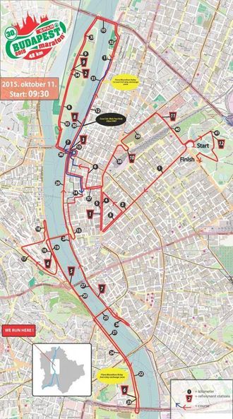 MIDT I BYEN: Den 42. kilometer lange løypa fann stad midt i byen.
