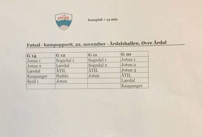 KAMPOPPSETT: Desse laga var med i Årdalshallen.