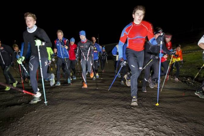 FOLKESPORT: Du kan ha nytte av elghufs uansett korleis forma di er. Dei sprekaste legg seg i teten, mens dei mindre gjennomtrena kan hufse seg etter.