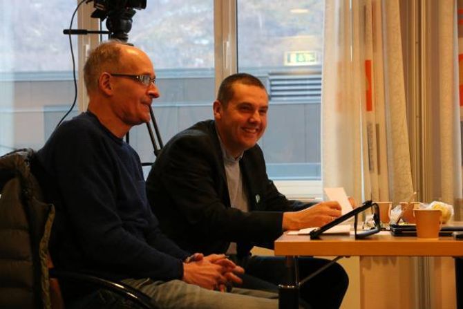 KRITISKE: Knut Arne Klingenberg (H) og Kurt Jevnaker (V) meiner det er problematisk at ein så framtredande politikar som Anne Kauppi skal sitja i styret som representant for næringslivet.