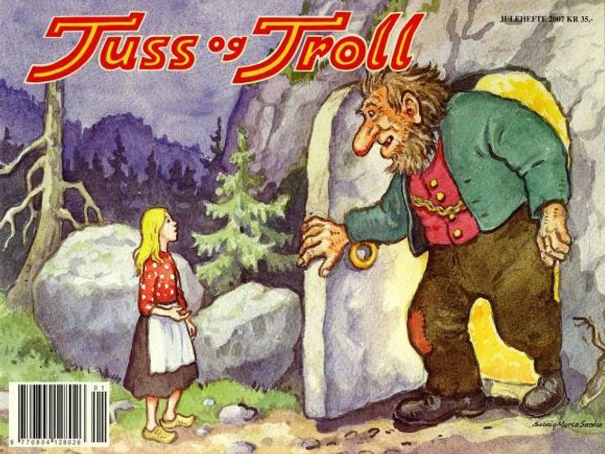 TEIKNAR: Solveig Muren Sanden teikna over 100 eventyr til juleheftet Tuss og Troll. Dette er framsida i 2007.