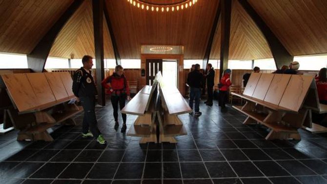 UTSTILLING: Då det førre funnet vart gjort i 2014, vart karta stilt ut i St. Thomaskyrkje på Filefjell.