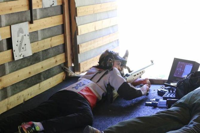 UNG: 12 år gamle Marius Granberg siktar seg inn mot blink.