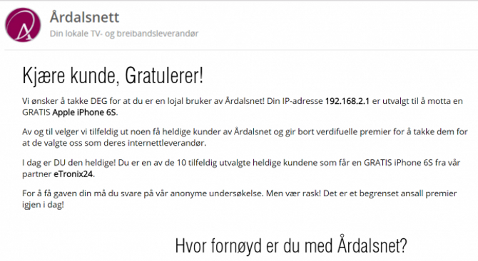 SVINDEL: Slik såg e-posten ut. Dårleg språk, skrive på bokmål er eit tydeleg teikn på at dette kan vere svindel.