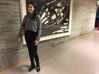 FØREDRAG: Fredag heldt Münch føredrag på Årdal Vidaregåande skule.