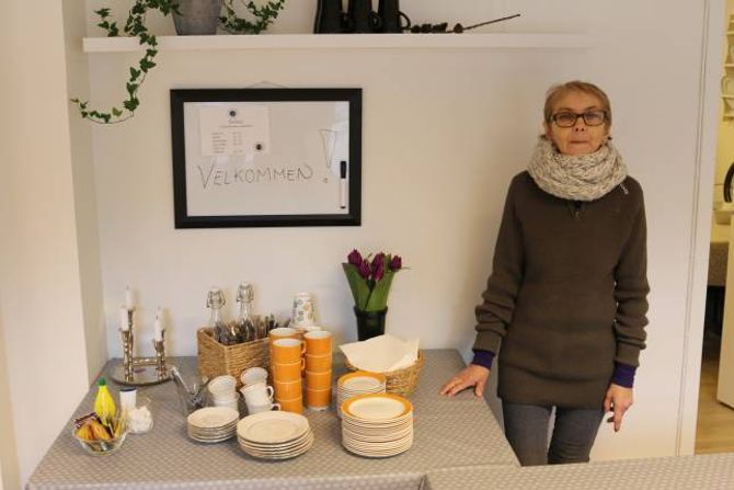 KAFÈ: Ingrid Eraker tek ansvar for seniorkafeen måndagane.